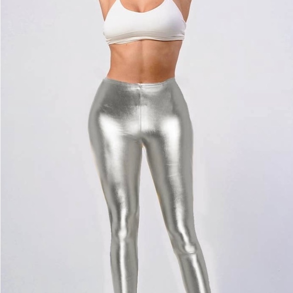 Metalic Tights Silver